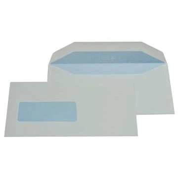 Afbeelding van Gallery enveloppen ft 114 x 229 mm, met venster links (ft 40 110 mm), gegomd, doos van 500 stuks