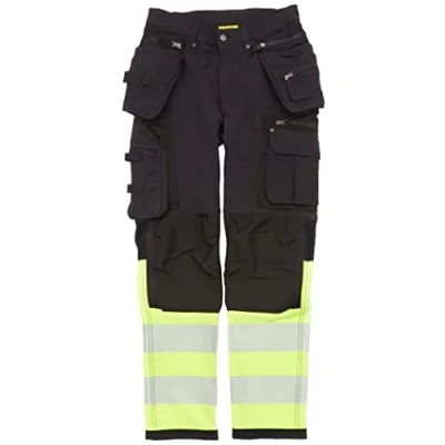 Afbeelding van Blaklader High Vis 4 weg stretch werkbroek 1993 1642 Zwart/High Geel D108