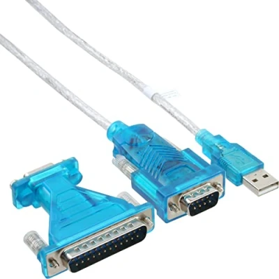 Afbeelding van InLine USB seriële adapterkabel St A naar 9pin 1,8m met 9 25pin adapter (1.80 m), Interfacekabel