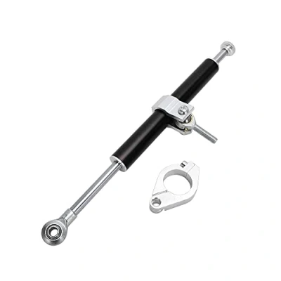 Afbeelding van Stuurdemper voor motorfiets, 330 mm, aluminium stuurdemper, stabilisator, lineaire instelbare compensatiehendel, universele vervanging ATV, zwart