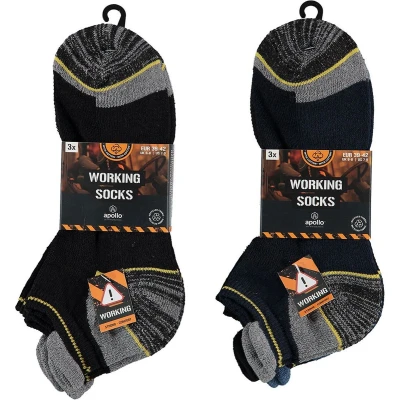 Afbeelding van 6 Pack Katoenen Sneaker Sokken Worker Apollo Assorti Unisex Maat 39 42