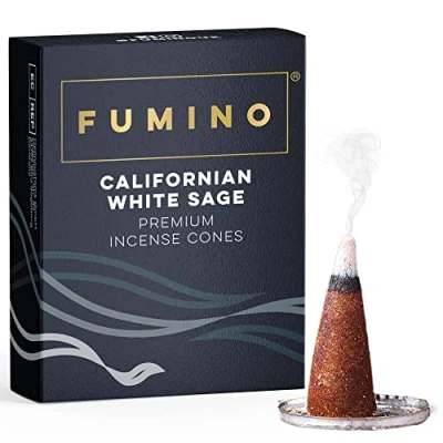 Afbeelding van Fumino® Californische witte salie verse wierook kegels 20 per doos Masala Agarbatti Joss geur voor ontspanning en meditatie, huis decor