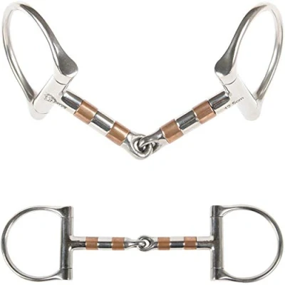 Afbeelding van Harry&#039;s Horse D trens koperen rollers 13mm 13,5 RVS