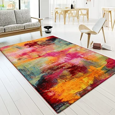 Afbeelding van Paco Home Vloerkleed Canvas 754 Korte pool, modern design, met Arizona linnen look