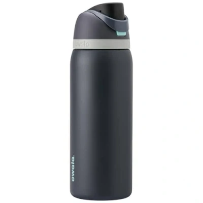 Afbeelding van Owala FreeSip Geïsoleerde roestvrijstalen waterfles met rietje voor sport en reizen, lekvrij, BPA vrij, 950 ml, mistig getij