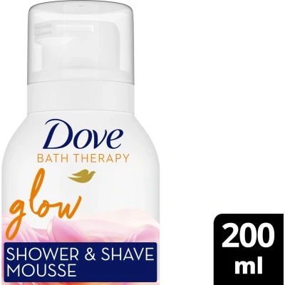 Afbeelding van Dove Bath Therapy Glow Douche &amp; Scheerschuim 200 ml