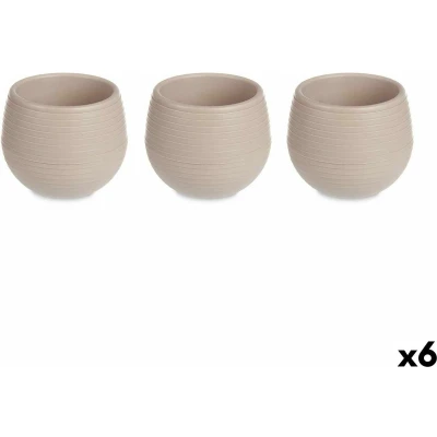 Afbeelding van Pottenset Taupe Plastic 12 x 11 cm (6 Stuks)