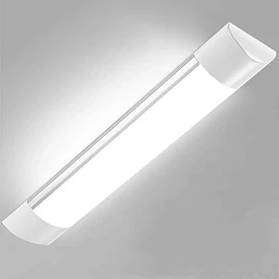 Afbeelding van Sararoom led plafondlamp, 10 W, buislicht, 30 cm, 1200 lm, voor vochtige ruimtes, 3000 K, warmwit, werkplaatslamp, tl buis, 130 graden stralingshoek, lichtbalk keuken, garage, kantoor,