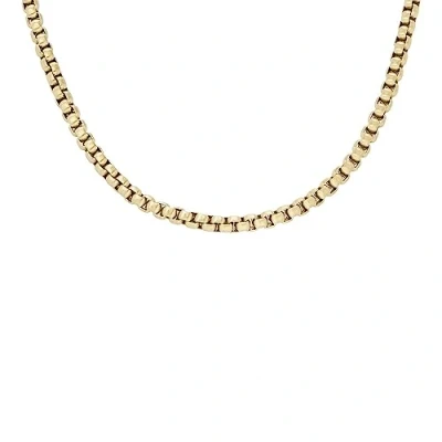 Afbeelding van Fossil JF04504710 Ketting Stacked Up staal goudkleurig 2,8 mm 46 50 cm