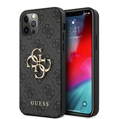 Afbeelding van GUESS Hardcase TPU Back Cover Grijs geschikt voor Apple iPhone 12/12 Pro