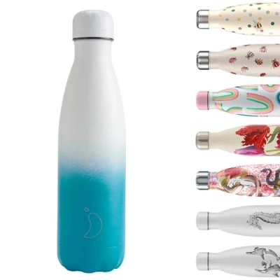 Afbeelding van Chilly&#039;s Waterfles, roestvrij staal en herbruikbaar, lekvrij, zweetvrij, Arctic Evening, 500 ml