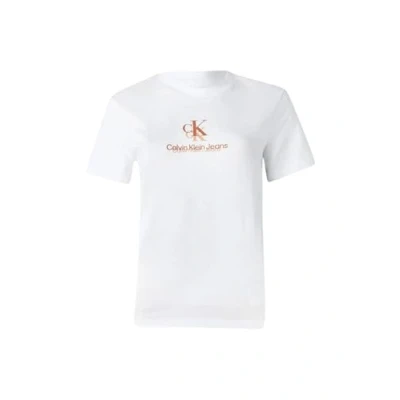 Afbeelding van Calvin Klein Jeans Shadow Graphic Regular TEE Tshirt print, Dames, Maat: Small, Brilliant white