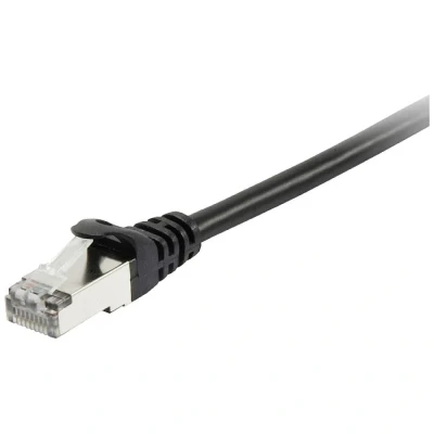 Afbeelding van Equip 605593 RJ45 Netwerkkabel, patchkabel CAT 6 S/FTP 0.25 m Zwart Vergulde steekcontacten 1 stuk(s)
