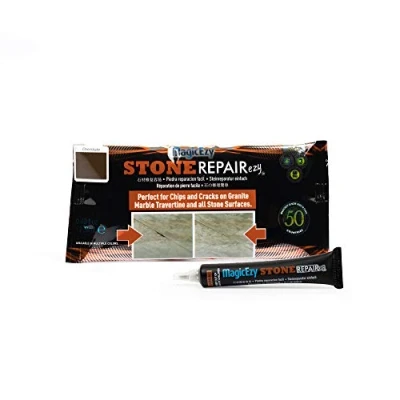 Afbeelding van MagicEzy Stone RepairEzy (Chocolate): Reparatieset voor travertijn, kalksteen, graniet, kwarts of marmer repareer snel scheuren en spaanders Reparatie op het aanrecht Naadvuller