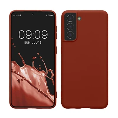 Afbeelding van kwmobile telefoonhoesje geschikt voor Samsung Galaxy S21 Hoesje smartphone Back cover in spice rood