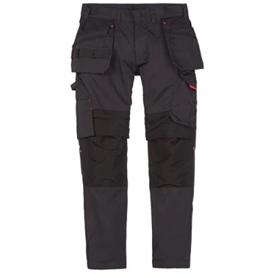 Afbeelding van Blaklader Service werkbroek met stretch en spijkerzakken 1496 1330 Zwart/Rood D92