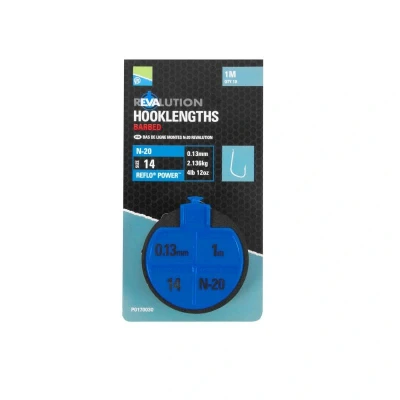 Afbeelding van Preston Revalution Hooklenghts Barbed 1m (10 pcs) Maat : N 20 haak 16 0.11mm