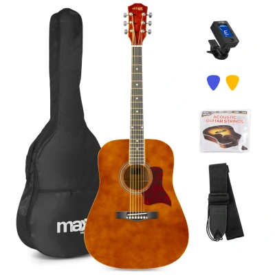 Afbeelding van MAX SoloJam Western akoestische gitaar starterset Bruin (hout)