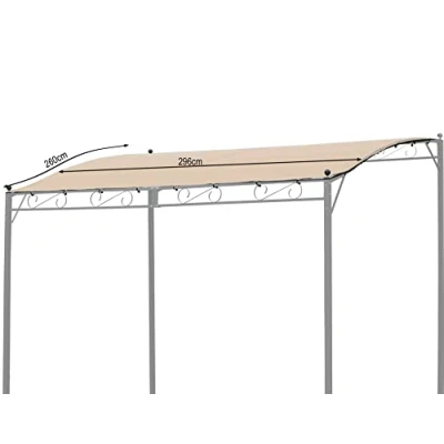 Afbeelding van QUICK STAR Vervangend dak 250x300cm pergola terrasoverkapping zand