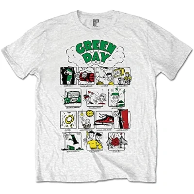 Afbeelding van Green Day Tee: Dookie RRHOF Medium White Unisex