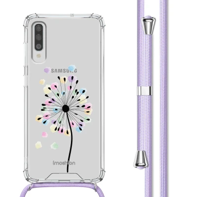 Afbeelding van Samsung Galaxy A70 Hoesje Kunststof iMoshion Softcase/Koordhoesje/Backcover Sandstone Dandelion Telefoonhoesje