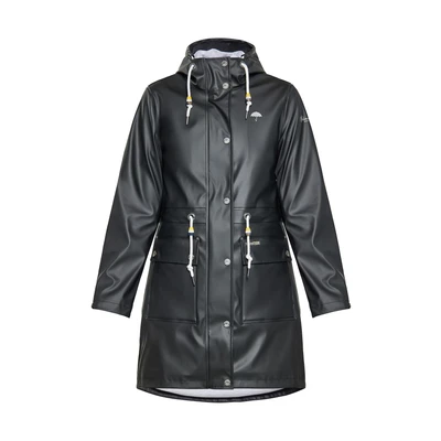 Afbeelding van DREIMASTER Dames Regenjas XS / Zwart 100% Polyester