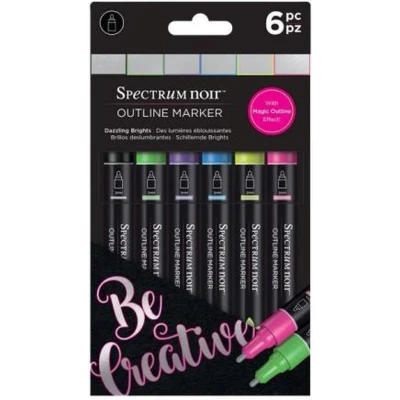 Afbeelding van Spectrum Noir OutlineMarker sets (6st) Dazzling Brights