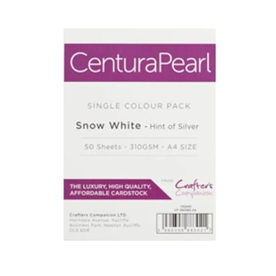 Afbeelding van Crafter&#039;s Companion Centura Pearl (50 vel) Hint of Silver (Vleugje zilver)