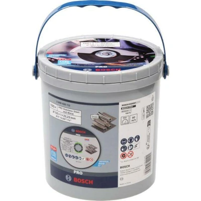 Afbeelding van Bosch Accessoires 100x Doorslijpschijf Inox (RVS) 125X1X22.23 in emmer 2608626113