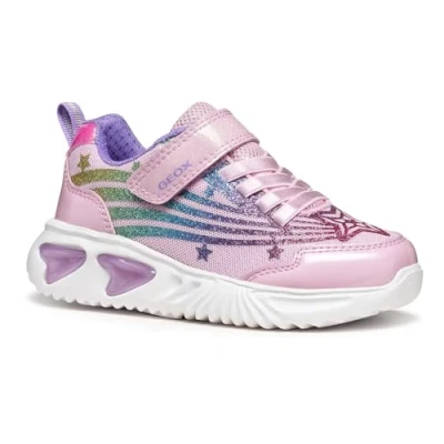 Afbeelding van Geox Sneakers laag pink/multicoloured voor kinderen, Maat: 26, Pink/multi coloured Textiel/ synthetisch