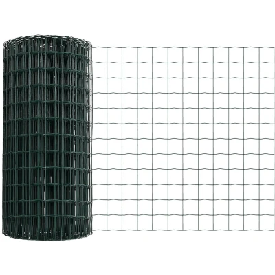 Afbeelding van vidaXL Euro Fence Set van 2 Groen Staal 25 x 0.6 m Stevig