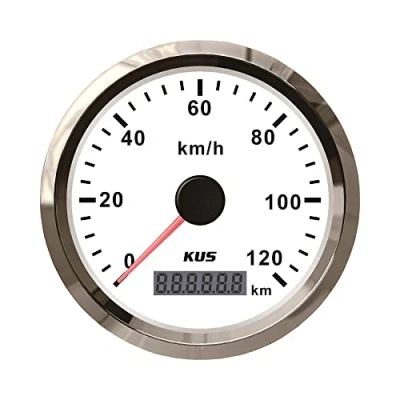 Afbeelding van KUS Waterdichte GPS Kilometerteller Meter 120KM/H met Backlight voor Auto 85mm (Wit)