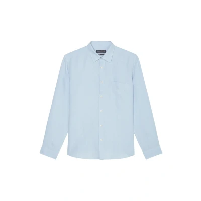 Afbeelding van Marc O&#039;Polo KENT COLLAR, LONG SLEEVES, ONE Rectangular Chest POCKET, Style Overhemd, Heren, Maat: XL, Homestead blue