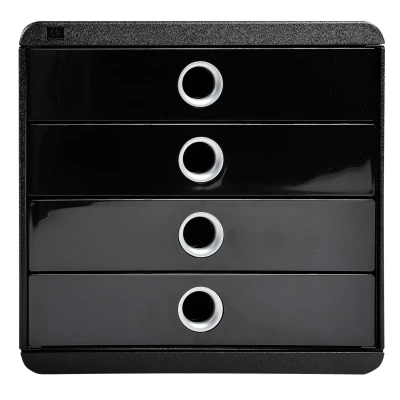 Afbeelding van Exacompta ladenblok Pop Box zwart/ zilver