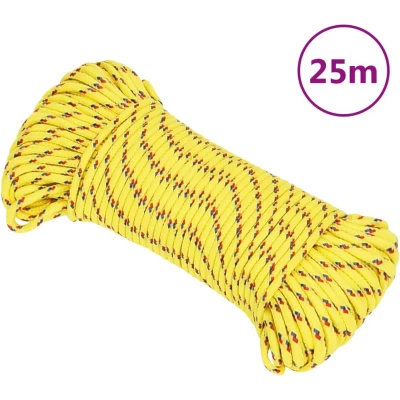 Afbeelding van vidaXL Boot touw 3 mm 25 m polypropyleen geel