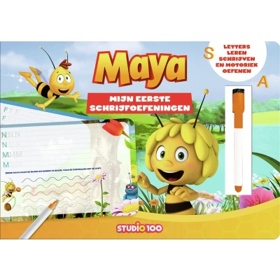 Afbeelding van Studio 100 Maya de Bij Kartonboek Schrijf en Wis