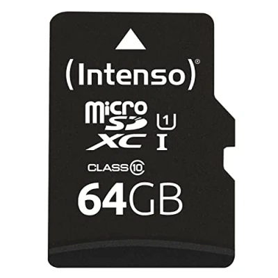 Afbeelding van (Intenso) 64GB Micro SDXC geheugenkaart UHS I Premium Class 10 met SD adapter