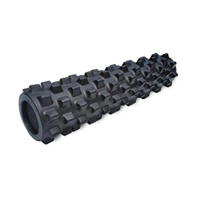 Afbeelding van RumbleRoller Getextureerde Spierschuim Roller 22 Inch Extra Stevige Mid Size Zwart