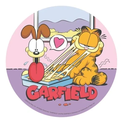 Afbeelding van Dekora Taart Decoratie voor Kinder Verjaardag Eetbare Taartdecoratie Garfield Taarttopper 20 cm Wafelpapier Glutenvrij, Lactosevrij en Zonder Toegevoegde Suikers Geschikt Vegetariërs