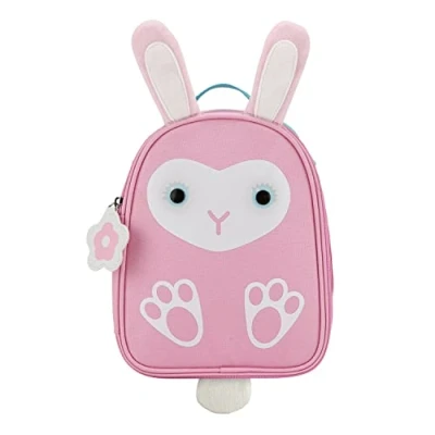 Afbeelding van Chicco Lunchtas Konijn Praktisch en Ruim Thermische Rugzak Gewatteerde Verstelbare Schouderbanden Lunchbox voor Kinderen Babyvoeding met Draaggreep &amp; Bekerhouder 24 x 20 8 cm Roze