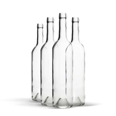 Afbeelding van WYSKONT Glazen fles 750 ml Bordeaux 8 stuks Wijnfles zonder kurk Waterfles Oliefles Lege likeurflessen flessen om te vullen Wijncadeau Wijnaccessoires