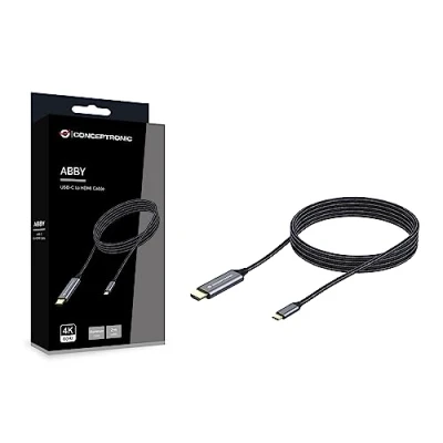 Afbeelding van Conceptronic ABBY10G video kabel adapter 2 m USB Type C HDMI Grijs