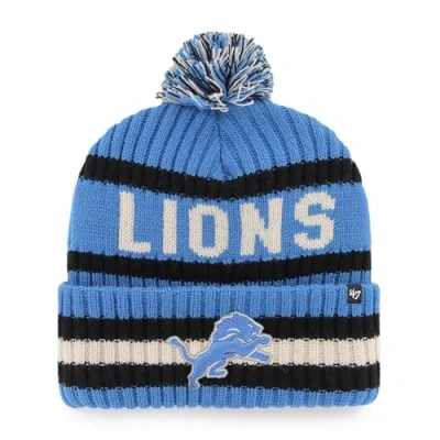 Afbeelding van &#039;47 NFL Detroit Lions Unisex Bering Bobble Winterhoed, Team Logo, Kleur Blauw Raz, Blue One size