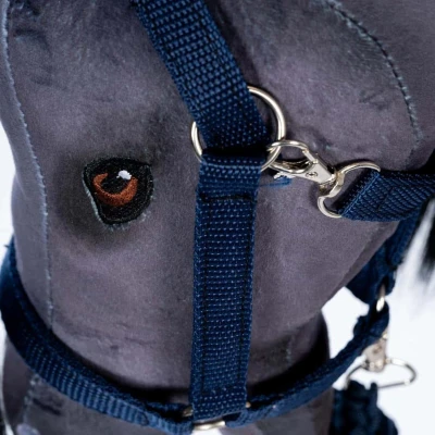 Afbeelding van By Astrup Halster en Halstertouw Blauw tbv stokpaard (levering excl. stokpaard!)