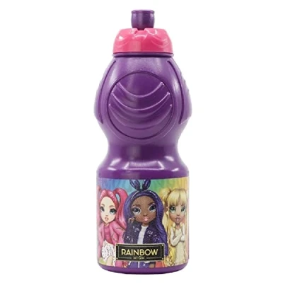 Afbeelding van ALMACENESADAN Rainbow High herbruikbare plastic fles, BPA vrij, inhoud 400 ml