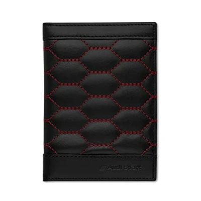 Afbeelding van Audi 3152201500 Hoes voor kentekenbewijs, leer, RFID etui, zwart/rood, Sport Design