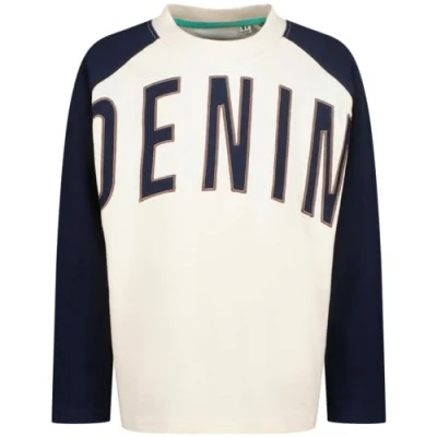Afbeelding van Vingino longsleeve Jeveno met printopdruk offwhite/donkerblauw
