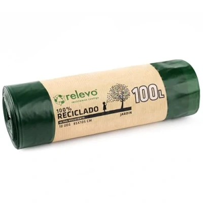 Afbeelding van Relevo 10 stuks afvalzakken 100 liter 100% gerecycled en duurzaam
