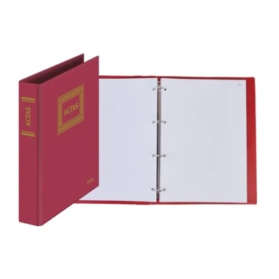 Afbeelding van Notulenboek DOHE Bordeaux A4 100 Lakens 4 Ringen (25 mm)