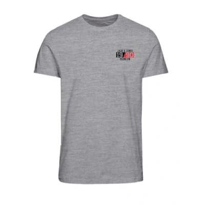Afbeelding van JACK &amp; JONES Heren T shirt, lichtgrijs gem., L